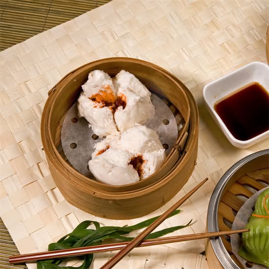 Dim Sum - B.B.Q. Pork Buns (2 pcs) 点心 - 叉烧包（2 个）